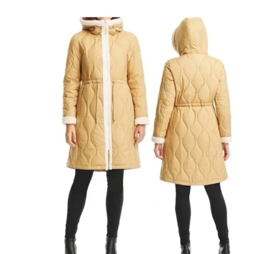 KATE SPADE  Faux Shearling Trim Down Feather Fill Coat NWT Sz S